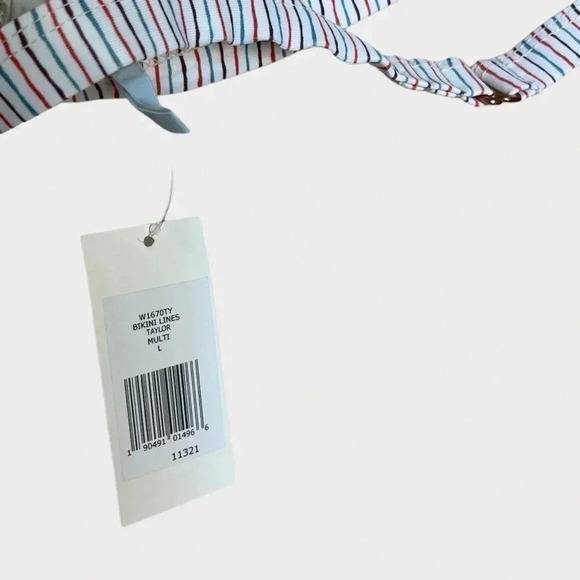 Eberjey Women's Large Bikini Lines Taylor Bikini Top Multi Color Swimwear Beach - Picture 8 of 10